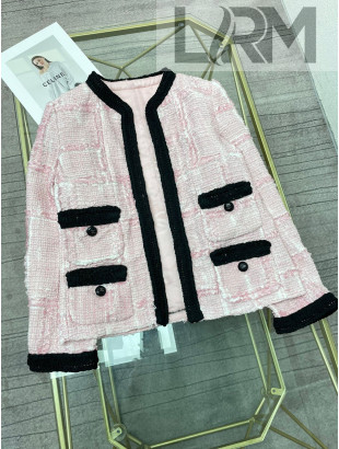 Chanel Tweed Jacket Pink/Black 2022