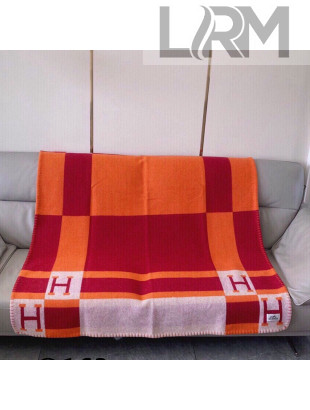 Hermes Cashmere Blanket 135x165cm Orange 2021 21100788