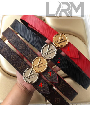 Louis Vuitton LV Circle Reversible Belt 35mm with Round LV Buckle 2019 