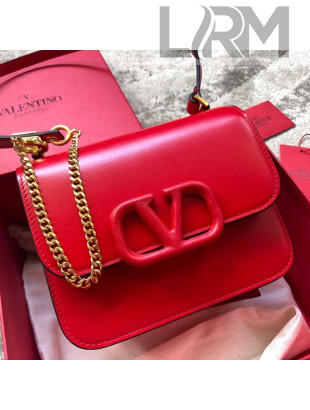 Valentino Small VSLING Smooth Calfskin Shoulder Bag Red 2019