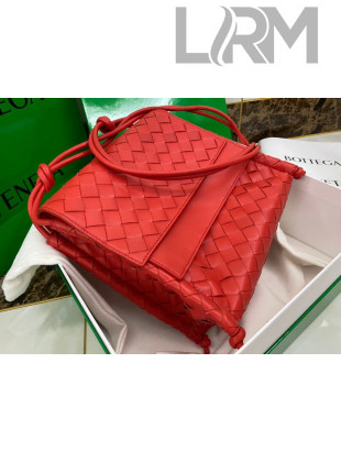 Bottega Veneta The Small Fold Crossbody Bag Red 2021