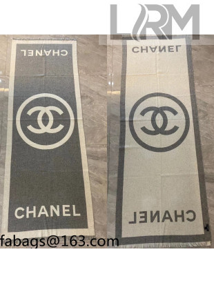 Chanel Cashmere Scarf 70x200cm Gray 2021 21100790