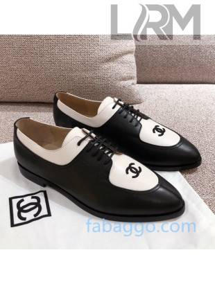 Chanel Virgin Patchwork Calfskin Lace-up Shoe Black 2020