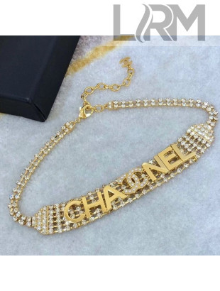 Chanel Crystal Wide CHANEL Choker Bracelet 2020