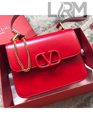 Valentino Large VSLING Smooth Calfskin Shoulder Bag Red 2019