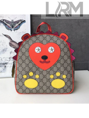 Gucci Children's GG Hedgehog Backpack 580405 Beige/Orange 2019