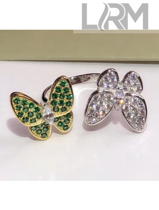 Van Cleef & Arpels Butterfly Ring 15  Green/Silver 2020