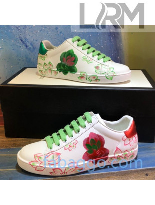 Gucci Ace Sneakers in Luminous Print Silky Calfskin 07 (For Women and Men) 