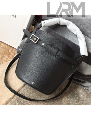 Celine Big Bag Nano Bucket Bag in Grained Calfskin Black 2019