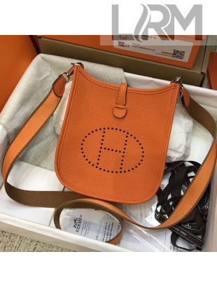 Hermes Evelyne Mini Bag in Original Togo Leather 17cm Orange