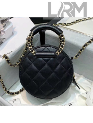 Chanel Lambskin Clutch With Chain & Round Handles AP1176 Black 2020