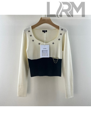 Chanel Knit Sweater White 2022 08