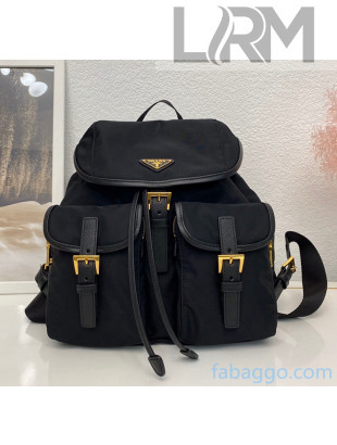 Prada Nylon And Leather Backpack BZ0030 Black 2020