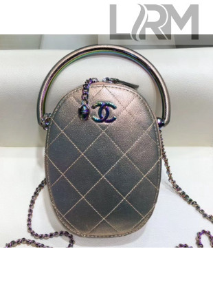 Chanel Grained Metallic Lambskin and Rainbow Metal Camera Case AS0765 Copper 2019
