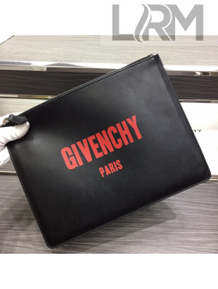 Givenchy Paris Leather Medium Pouch Black 07 2021