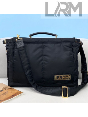 Fendi Men's Peekaboo Nylon Large Bag Black 2021