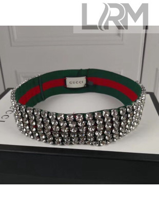 Gucci Crystal and Web Headband 2020