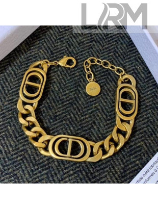 Dior Vintage Brass CD Bracelet 2020