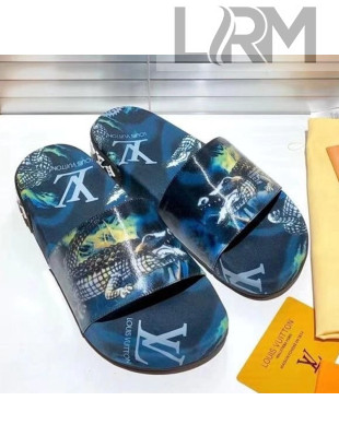 Louis Vuitton Jumbo Print Flatform Slide Sandals 2021 09