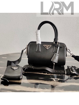 Prada Saffiano Leather Top Handle Bag 1BB846 Black 2020