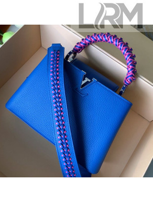 Louis Vuitton Capucines BB with Braided Handle M55236 Royal Blue 2019