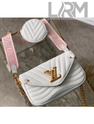 Louis Vuitton Multi Pochette New Wave Shoulder Bag M56466 White 2020
