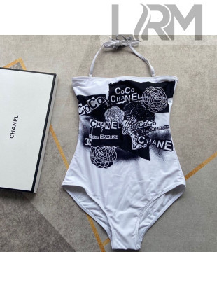 Chanel One-Piece Swimwear CHS35 Black/White 2021