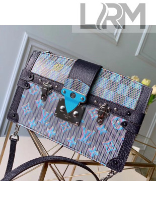 Louis Vuitton Monogram LV Pop Trunk Clutch M55456 Blue 2019