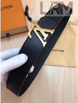 Louis Vuitton Epi Leather Belt 40mm Black/Gold 02 2019