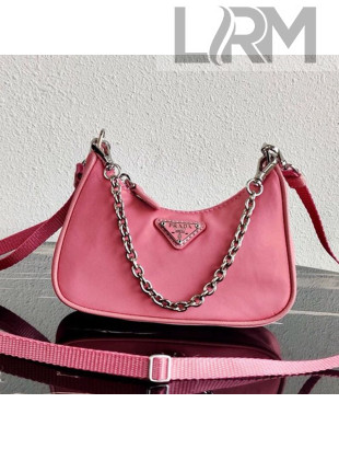 Prada Re-Edition Nylon Mini Shoulder Bag 1TT122 Pink 2020
