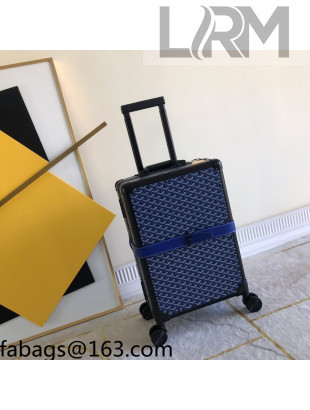 Goyard Goyardine Canvas Travel Luggage 20inches Sky Blue 2021 06