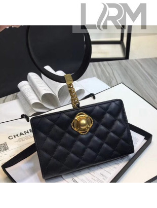 Chanel Lambskin Evening By The Sea Clutch Bag AS0178 Black 2019
