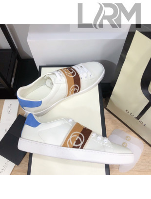 Gucci Ace Sneakers with Interlocking G Web White/Blue 04 2021 (For Women and Men)