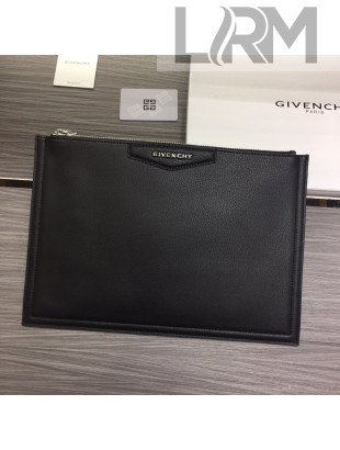 Givenchy Antigona Medium Pouch in Black Grained Leather 01 2021  
