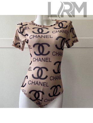 Chanel One-Piece Swimwear CHS36 Beige 2021