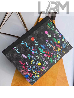 Louis Vuitton Men's Flora Print Monogram Canvas Brazza Wallet M61692 2019