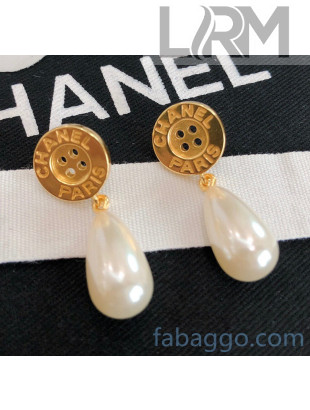 Chanel Button & Pearl Earrings CE2081218 2020