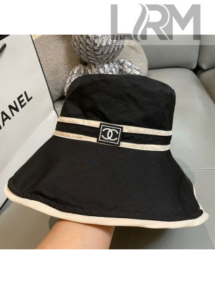Chanel Vintage Canvas Bucket Hat Black 2021
