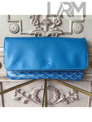 Goyard Folding Leather Clutch Royal Blue