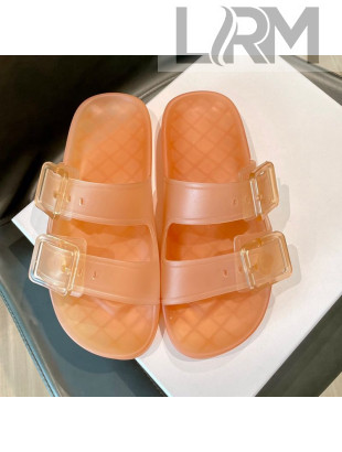 Balenciaga Transparent TPU Flat Sandals Pink 2021