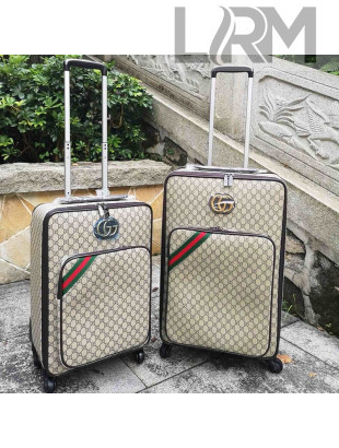 Gucci 360° Wheels GG Web Luggage Suitcase 20/24 inches 2019 08