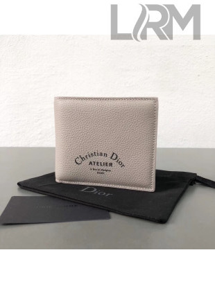 Dior Short Wallet in Beige Grianed Calfskin Autumn 2018