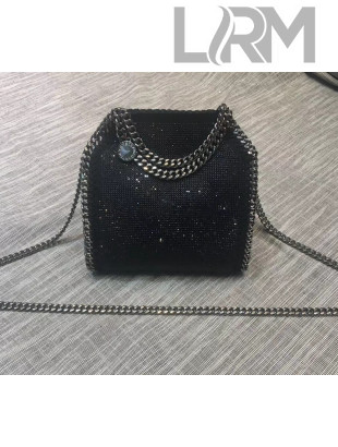 Stella McCartney Tiny Falabella Tote Bag 18cm with Diamond-cut Black 2018