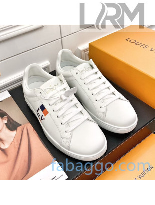 Louis Vuitton Luxembourg LV Stripes Sneakers White/Orange 2020 (For Women and Men)