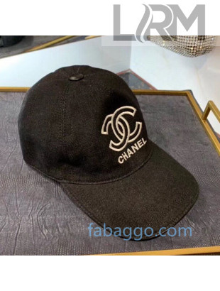 Chanel Denim CC Baseball Hat Black 2020