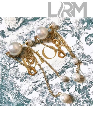 Dior CD Tassels Earrings With Pearls 2061244 2020