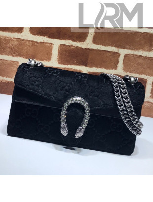 Gucci Dionysus GG Velvet Small Shoulder Bag 499623 Black 2020