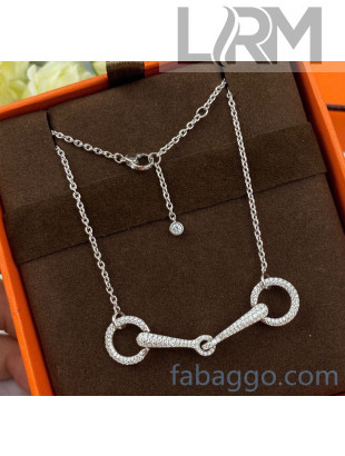 Hermes Crystal Necklace HN2081408 Silver 2020