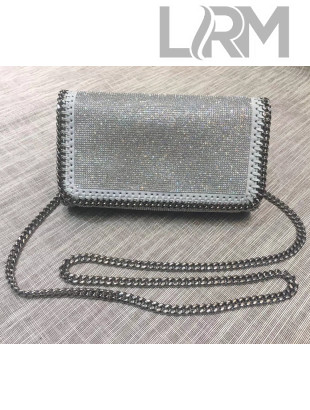 Stella McCartney Falabella Cross Body Bag 22cm with Diamond-cut Light Grey 2018