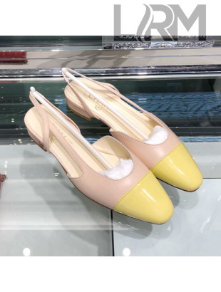 Chanel Flat Slingbacks Ballerina G31319 Yellow 2019